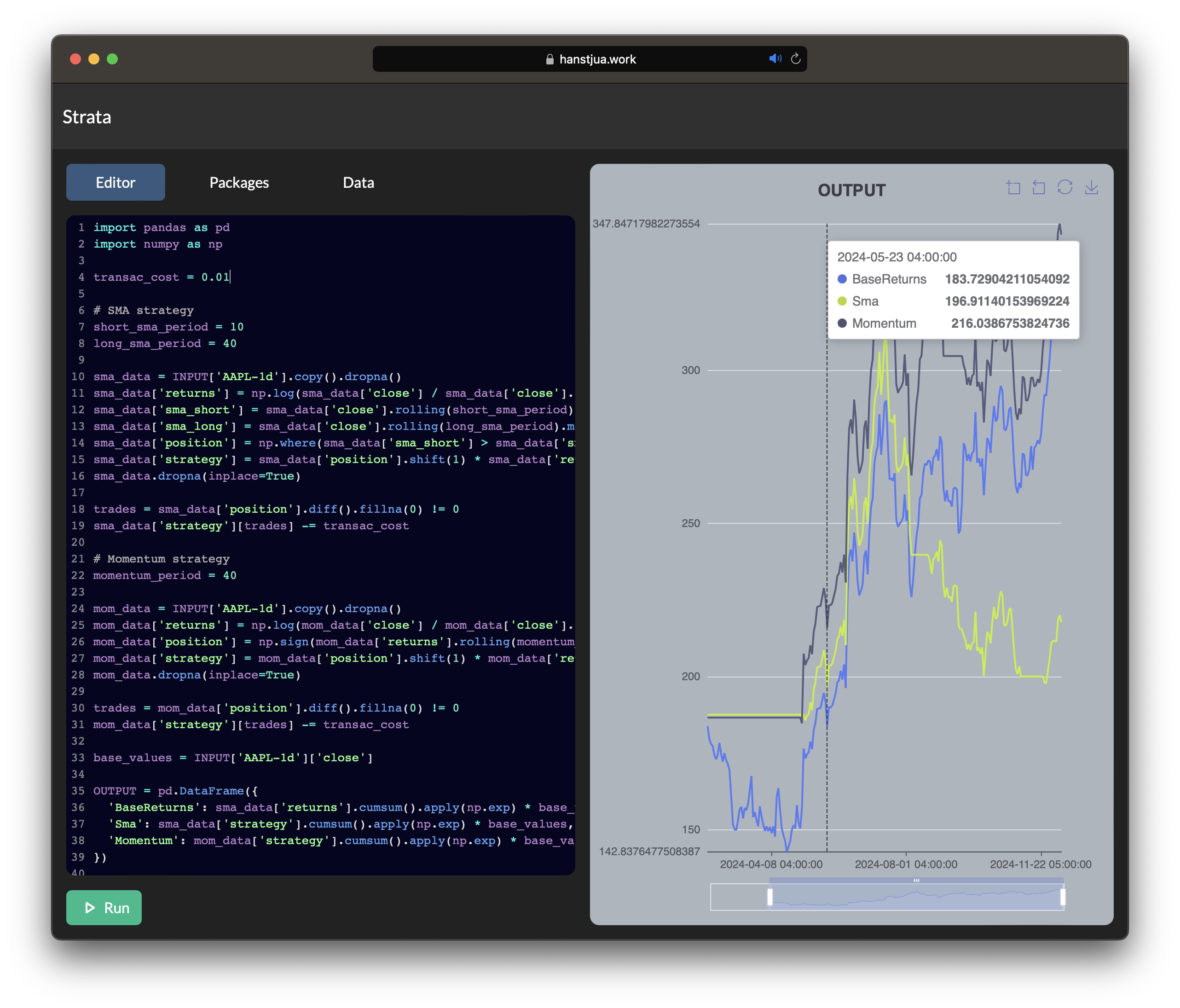 An example of AI agent built with Jaiger.